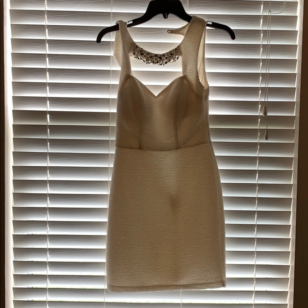 White sparkly dress